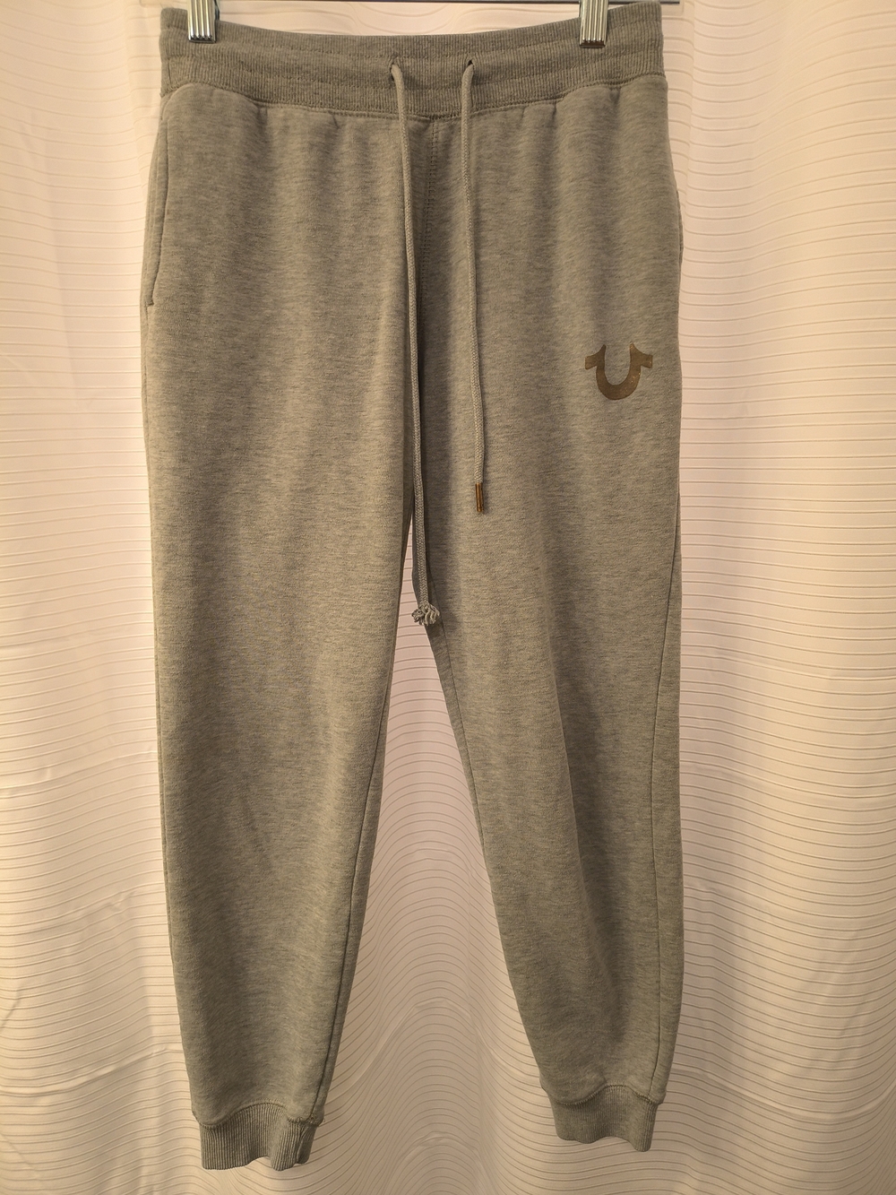 True Religion Men's Gray Logo Jogger Sweatpants